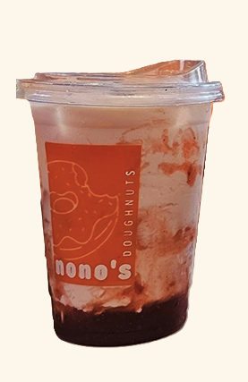 Danono's Doughnuts Iced Strawberry Milk