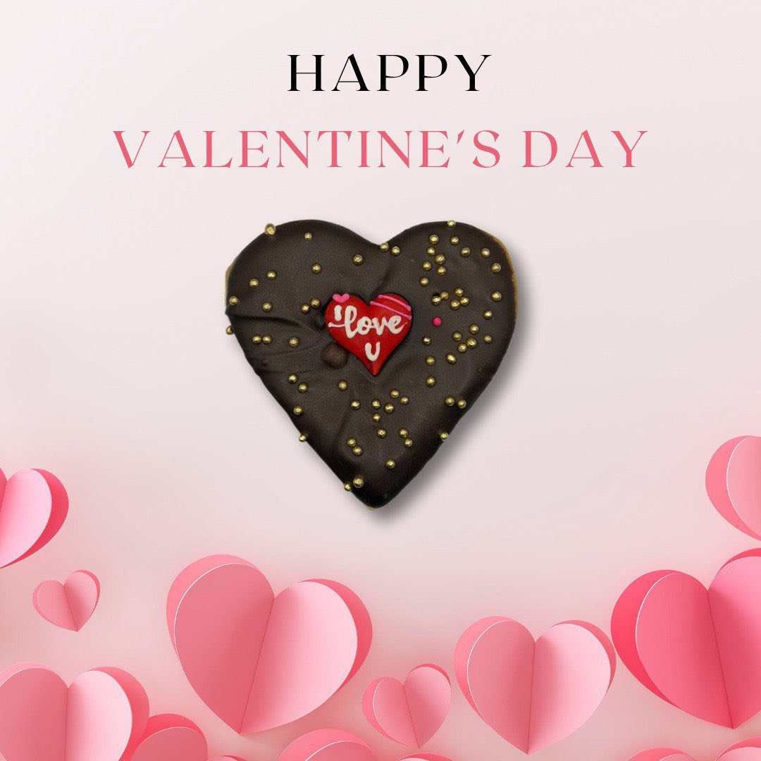 Dark Chocolate Heart Donut with Edible Pearls