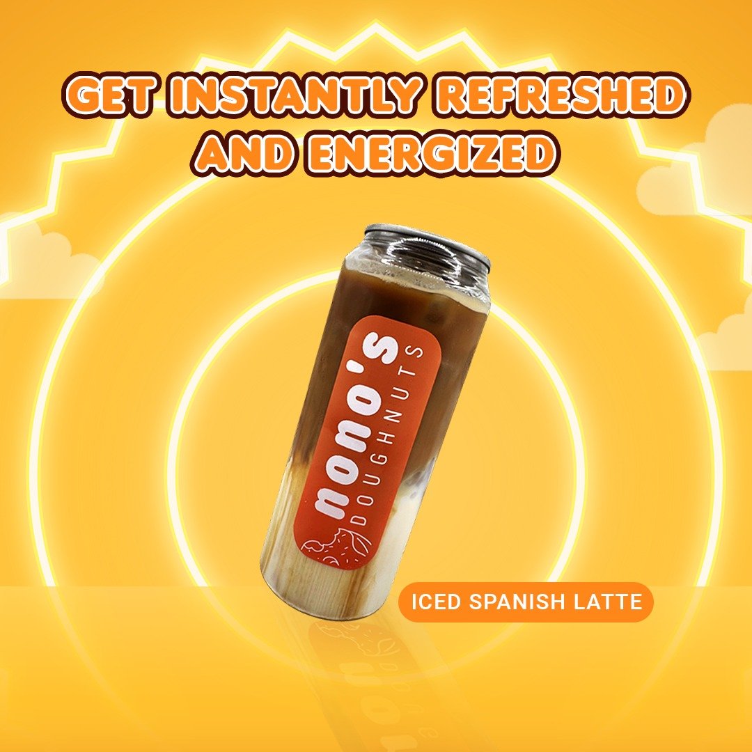 Danonos Iced Spanish Latte with layers of milk and espresso